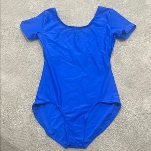 Vibrant Blue Short Sleeve Leotard